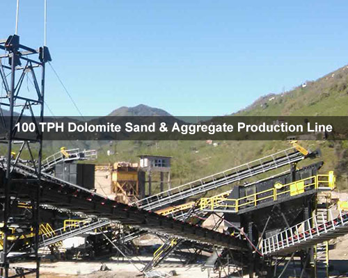 100 TPH Dolomite Sand & Aggregate Production Line in UAE